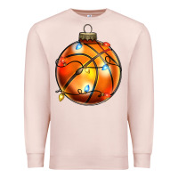 Pale Pink christmas baskeball Premium Sweatshirt - Zillion Design Studio