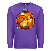 Purple christmas baskeball Premium Sweatshirt - Zillion Design Studio