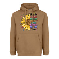Toasted Coconut she is strong fearless warm loving mom Heavyweight Hoodie - MaliasSmallBusiness