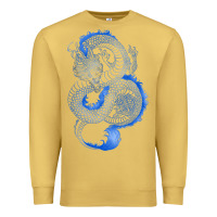 Antique Gold blue dragon Premium Sweatshirt - RanaPortraitStore