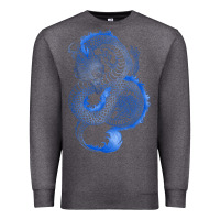 Charcoal Heather blue dragon Premium Sweatshirt - RanaPortraitStore
