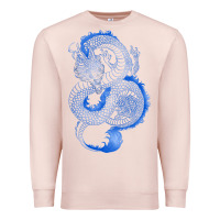 Pale Pink blue dragon Premium Sweatshirt - RanaPortraitStore