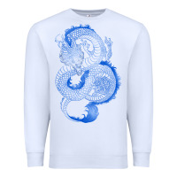 White blue dragon Premium Sweatshirt - RanaPortraitStore