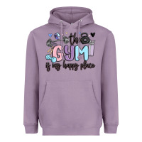Lavender the gym is my happy place Heavyweight Hoodie - MaliasSmallBusiness