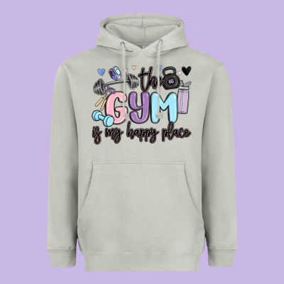 Heavyweight Hoodie the gym is my happy place