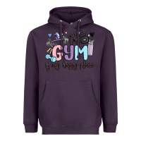 Plum the gym is my happy place Heavyweight Hoodie - MaliasSmallBusiness