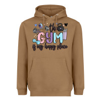 Toasted Coconut the gym is my happy place Heavyweight Hoodie - MaliasSmallBusiness