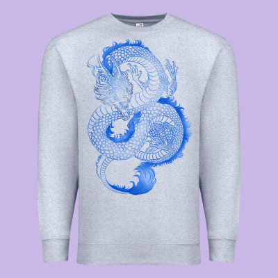 Premium Sweatshirt blue dragon