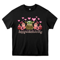 Black happy valentines day yoda Heavy Core Tee - CowhideDigitalArt