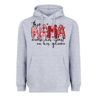 Heather Grey this mama wears her heart on her gleeve Heavyweight Hoodie - MaliasSmallBusiness