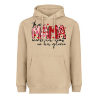 Mushroom this mama wears her heart on her gleeve Heavyweight Hoodie - MaliasSmallBusiness