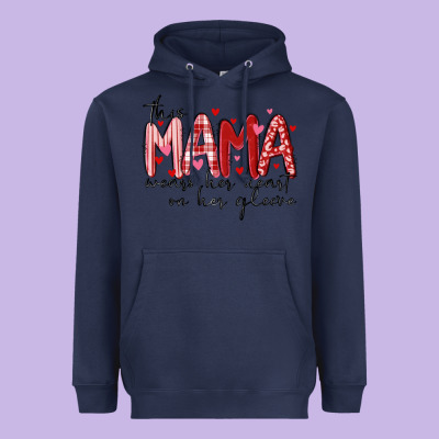 Heavyweight Hoodie this mama wears her heart on her gleeve