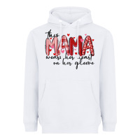 White this mama wears her heart on her gleeve Heavyweight Hoodie - MaliasSmallBusiness