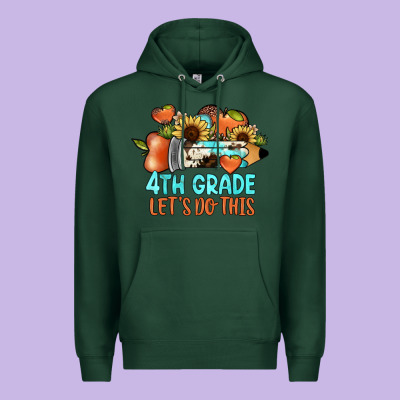 4th Grade Let's Do This Premium Hoodie Designed By Jahusdesignshop