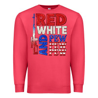 Cardinal red white and pew pew pew Premium Sweatshirt - texasbilliewilder