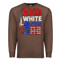 Chestnut red white and pew pew pew Premium Sweatshirt - texasbilliewilder