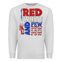 Dove Grey red white and pew pew pew Premium Sweatshirt - texasbilliewilder
