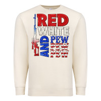 Sandshell red white and pew pew pew Premium Sweatshirt - texasbilliewilder