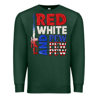 Sports Green red white and pew pew pew Premium Sweatshirt - texasbilliewilder