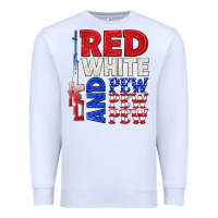 White red white and pew pew pew Premium Sweatshirt - texasbilliewilder