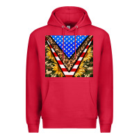 Cardinal american sunflower and camouflage Premium Hoodie - AdoDesignShop