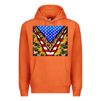 Carrot american sunflower and camouflage Premium Hoodie - AdoDesignShop