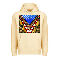 Pina Colada american sunflower and camouflage Premium Hoodie - AdoDesignShop