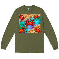 Army Green crab Long Sleeve Tee - BarkalooDesign