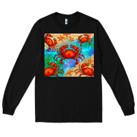 Black crab Long Sleeve Tee - BarkalooDesign