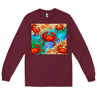 Burgundy crab Long Sleeve Tee - BarkalooDesign