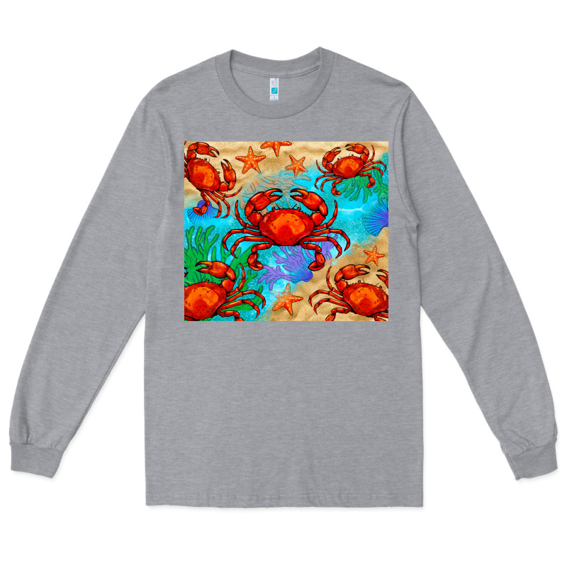 Crab Long Sleeve Tee by BarkalooDesign | Teevron