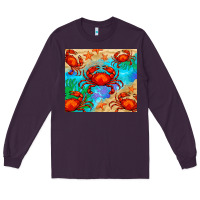 Plum crab Long Sleeve Tee - BarkalooDesign