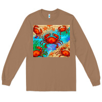 Toasted Coconut crab Long Sleeve Tee - BarkalooDesign