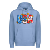 Colony Blue usa sunflower Premium Hoodie - AdoDesignShop