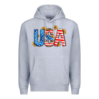 Heather Grey usa sunflower Premium Hoodie - AdoDesignShop