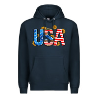 Navy usa sunflower Premium Hoodie - AdoDesignShop