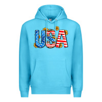Ocean Blue usa sunflower Premium Hoodie - AdoDesignShop