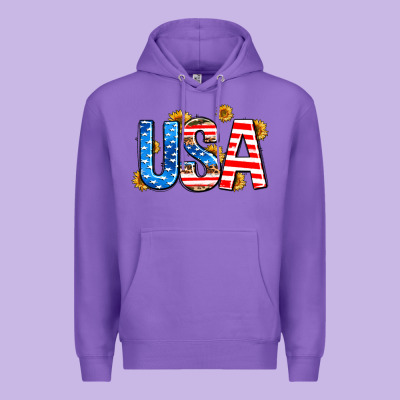 Usa Sunflower Premium Hoodie Designed By Adodesignshop