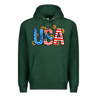 Sports Green usa sunflower Premium Hoodie - AdoDesignShop