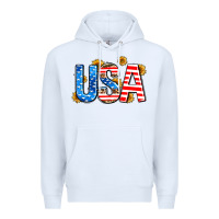 White usa sunflower Premium Hoodie - AdoDesignShop