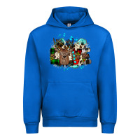 Cobalt love wood slice ornament Urban Hoodie - JahusDesignShop