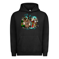 Pigment Black love wood slice ornament Urban Hoodie - JahusDesignShop