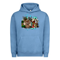 Pigment Pebble Blue love wood slice ornament Urban Hoodie - JahusDesignShop