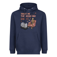 Navy trust me the husband did it Heavyweight Hoodie - MaliasSmallBusiness