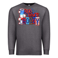 Charcoal Heather red white boozy billie wilder Premium Sweatshirt - texasbilliewilder