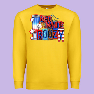 Premium Sweatshirt red white boozy billie wilder