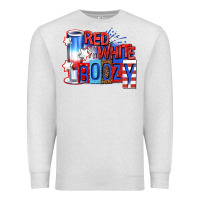 Oatmeal Heather red white boozy billie wilder Premium Sweatshirt - texasbilliewilder