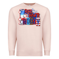 Pale Pink red white boozy billie wilder Premium Sweatshirt - texasbilliewilder