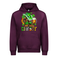 Mauve Wine one lucky  cowboy with hat and boots Urban Hoodie - AdoDesignShop