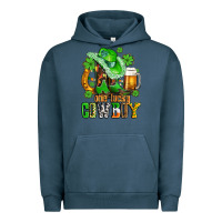 Pigment Midnight Navy one lucky  cowboy with hat and boots Urban Hoodie - AdoDesignShop